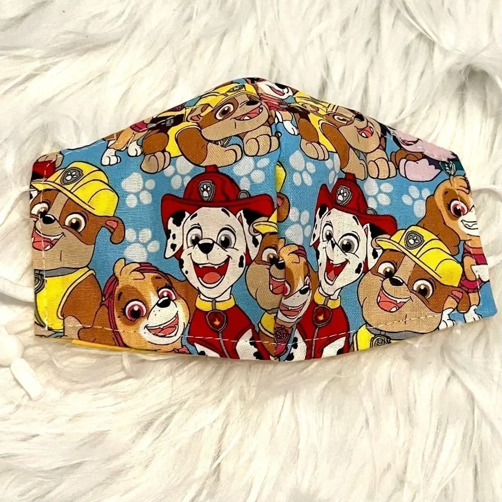 Paw Patrol face mask, Trendy cartoon character mask for toddlers and kids